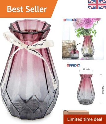 Moderne geometrische Glasvase - Atemberaubendes Glas mit Farbverlauf für Hochzeiten & Zuhause