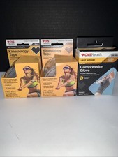 CVS Kinesiology Tape 4 extreme Sports 2 Rolls 16.4 FT, Beige/Black+ Comp Glove 2.00 per gallon