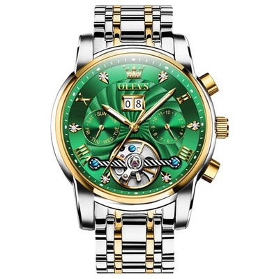 Automatikuhr Herrenuhr Armbanduhr Edelstahl Silber Business Mechanisch Datum Neu