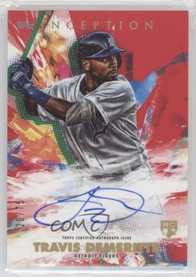 2020 Inception Rookies & Emerging Stars Red 20/75 Travis Demeritte Auto RC 1k5
