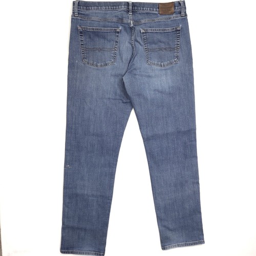 Lucky Brand 221 Straight Jeans Mens 38x33 Blue Stretch Designer USA 12" Rise - Picture 8 of 9
