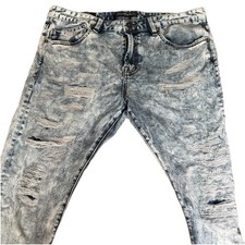 CULT OF INDIVIDUALITY Rockabilly Distressed Y2K  Denim Jeans Men's 36x33