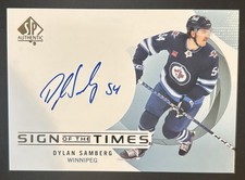 2024‑25 SP Authentic “Sign of the Times” Dylan Samberg Autograph / Winnipeg Jets