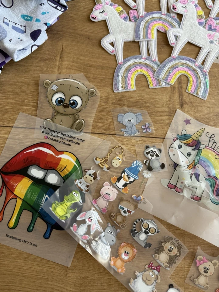 Stoffpaket Stoffe mit Bügelbildern Jersey Bauwollstoffe u.a.STOFF UND LIEBE Girl - Bild 4 von 4