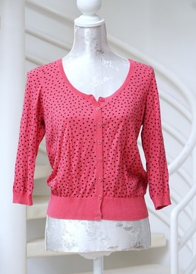 Mexx Strickjacke Jäckchen rosa polka dot 100% Baumwolle M