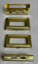 ITALIAN CARCANO 6 ROUND BRASS CLIPS SET OF 4 PIECES.