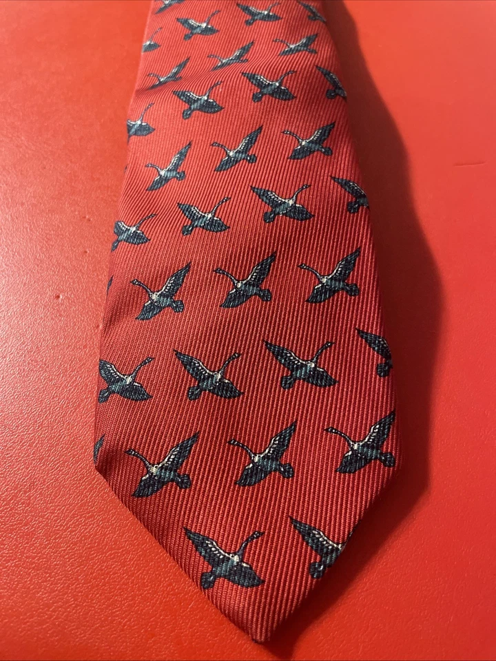 Corbata de seda vintage usada en excelente estado Robert Talbott mejor de su clase corbata pájaro animal estampado Foto 2 de 4