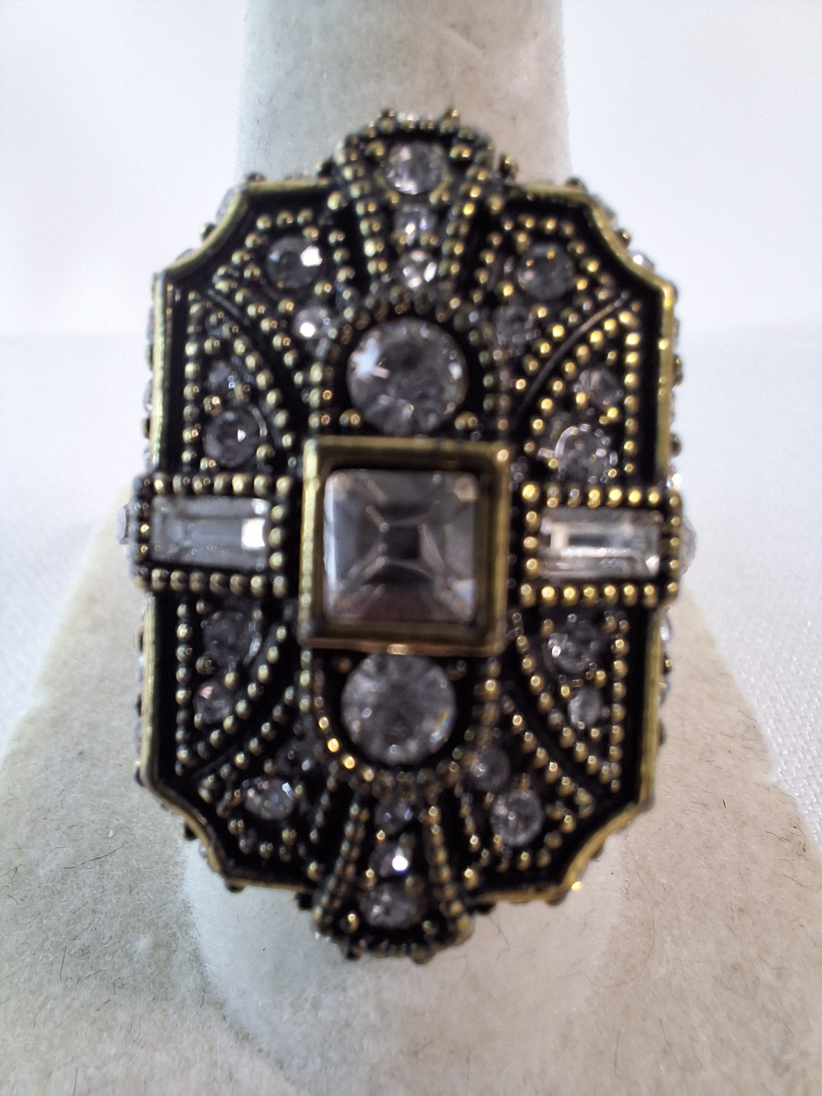 Heidi Daus Bronze Crystal Statement Cocktail Ring… - image 2