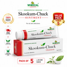 Wheezal Skookum Chuck Ointment 25g Pack of 5 Homeopathic Free Shipping