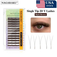 NAGARAKU Dark Brown Single Tip 2D Y Shape Hand Woven Premium Soft Light Natural