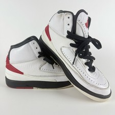 Nike Air Jordan 2 Retro OG Sneakers Chicago Mid Boy's 5Y White / Red DX2591-106