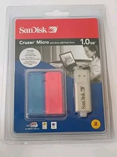 RARE SanDisk Cruzer Micro 1 GB USB Flash Drive with Skins SDCZ4-1024-A10
