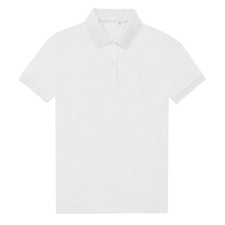 B&C My Eco Polo 65/35 Damen wei&szlig; RCS recyceltes Polyester weich atmungsaktiv
