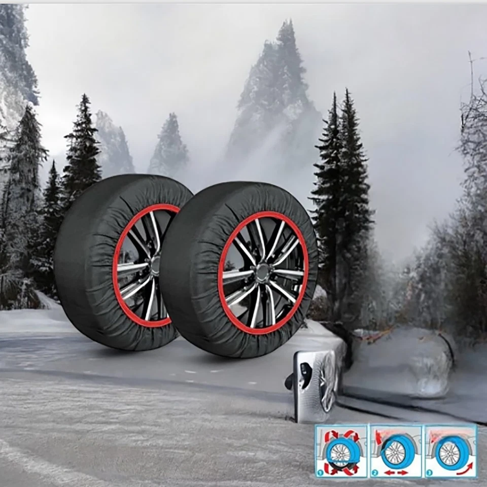 CALZA NEVE OMOLOGATE ITALIA EN 16662-1 2 CALZE TESSILI PNEUMATICI AUTO TAGLIA L - Imagen 4 de 4