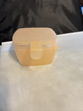  Vintage Tupperware Forget Me Not 5338 Cheese Keeper Orange 