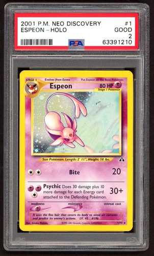 Espeon (Unlimited) graded PSA 2 for sale on eBay