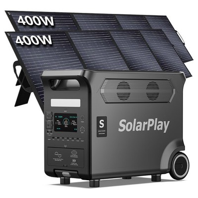 SolarPlay Q3600 3840Wh LiFePO4 Tragbare Powerstation 5*3600W AC Ladeanschluss