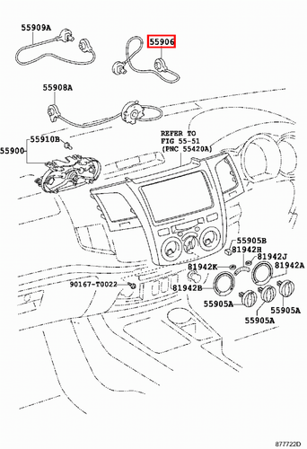 Genuine Corolla ZRE171 ZRE152 ZRE151 ZRE143 Dash Heater Direction Control Cable - Picture 9 of 20