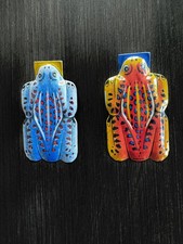 TWO VINTAGE FROG TOY NOISE CLICKERS - MADE IN JAPAN
