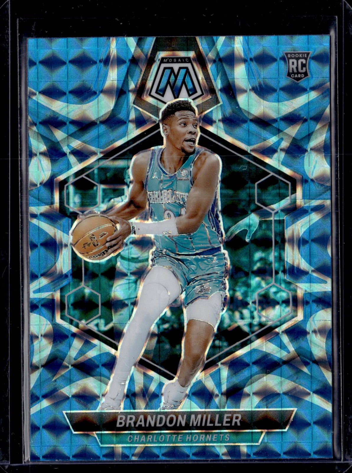 2023 Panini Mosaic Brandon Miller #202 RC Rookie Reactive Blue Mosaic