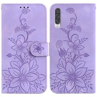 Lila GepräGte Ledertasche FüR Samsung Galaxy A50, A30S, A50S
