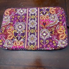 Vera Bradley 15 inch Laptop Computer Sleeve Purple Paisley