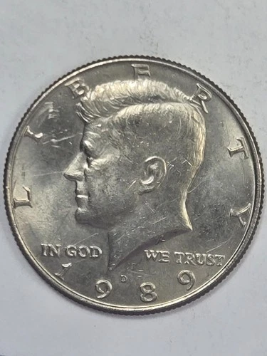 1989 Kennedy Half Dollar Denver Mint AU Condition Collector Coin