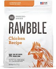 BIXBI Rawbble Freeze Dried Dog Food Chicken Recipe Food Topper Treat 26 oz Bag 24.55 per pound