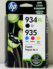 New Genuine HP 934XL 935 Black Color 4PK Ink Cartridges Exp 8/2019