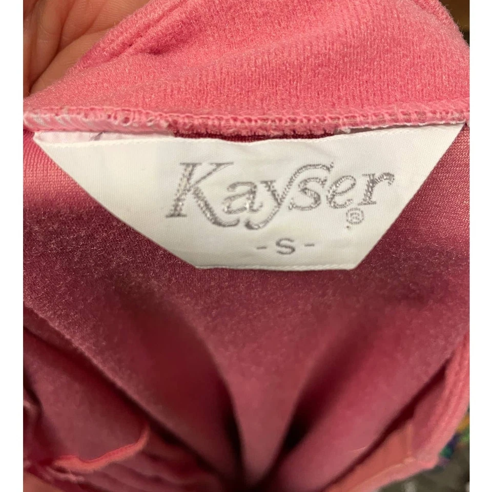 Camisón largo vintage Kayser años 80 rosa túnica difusa cuello alto S/M F1 Foto 4 de 4