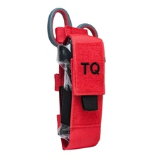 NEW Vism MOLLE Tactical Pouch Medical Kit WITH Tourniquet & Trauma Shears RED