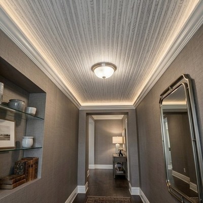 DIY Glue-Up Foam Ceiling Wall Panels White Silver Lightweight 24 Pack 128 Sq Ft