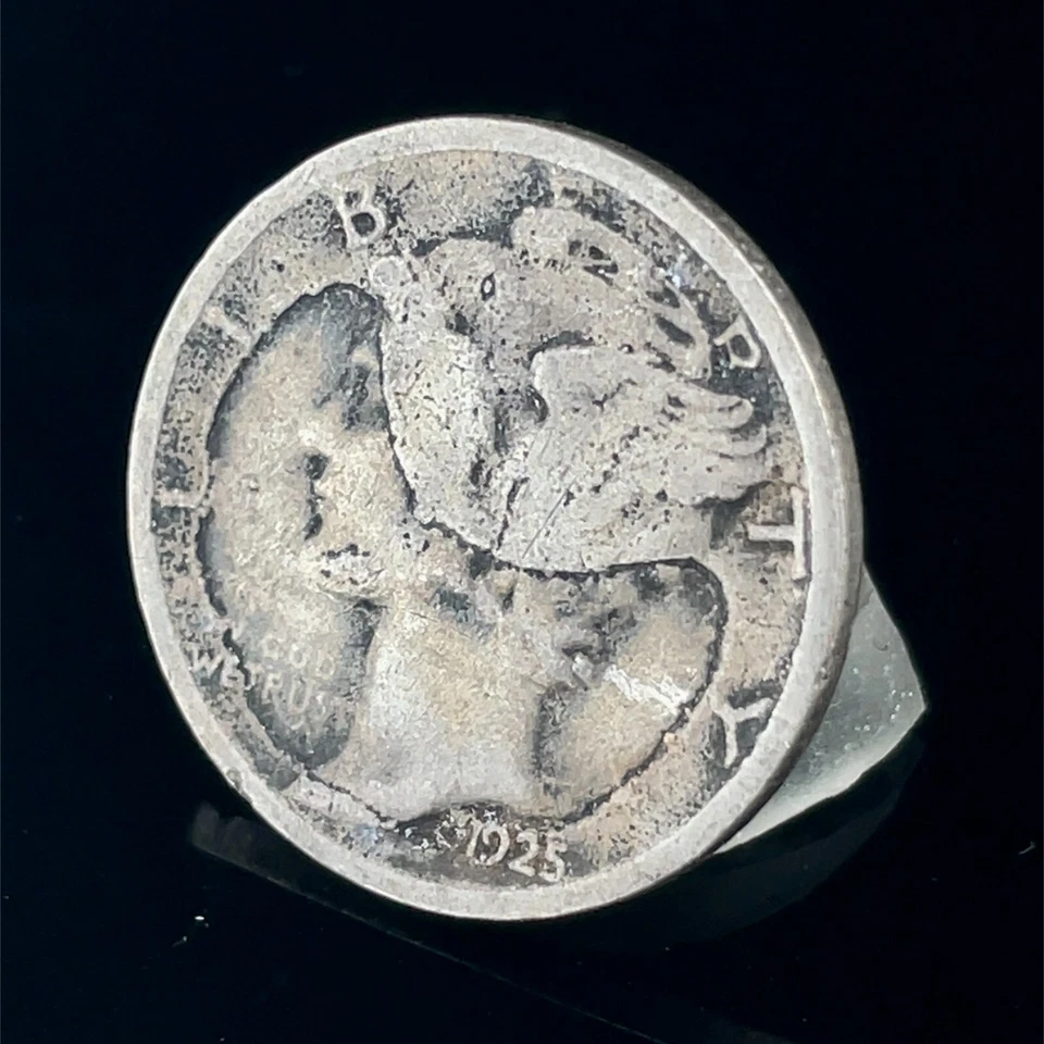 1925 10C Mercury Dime Mint Error Huge Obverse Lamination Silver Coin - Scares - Image 4 of 4