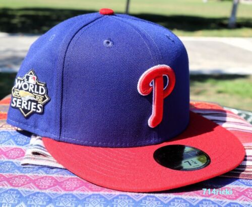2022 MLB World Series Philadelphia Phillies Cappello montato New Era 59FIFTY sul campo - Foto 1 di 8
