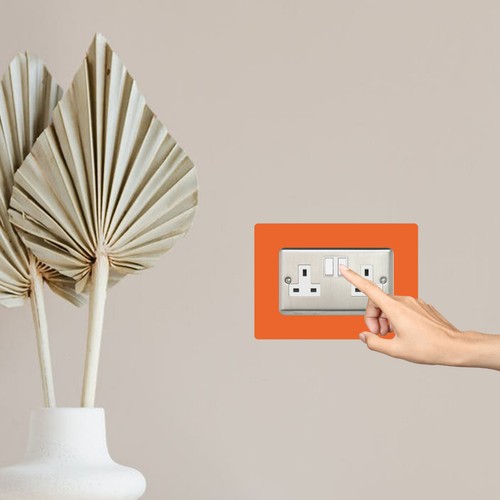 Enchufe interruptor de luz de pared protector de placa de acrílico envolvente de doble toma hágalo usted mismo - Imagen 18 de 101