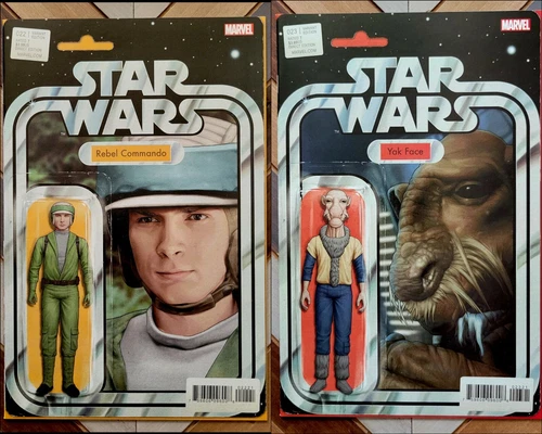 STAR WARS #22-23 NM (Marvel 2022) JTC Rebel Commando | Yak Face Action Fig Cover
