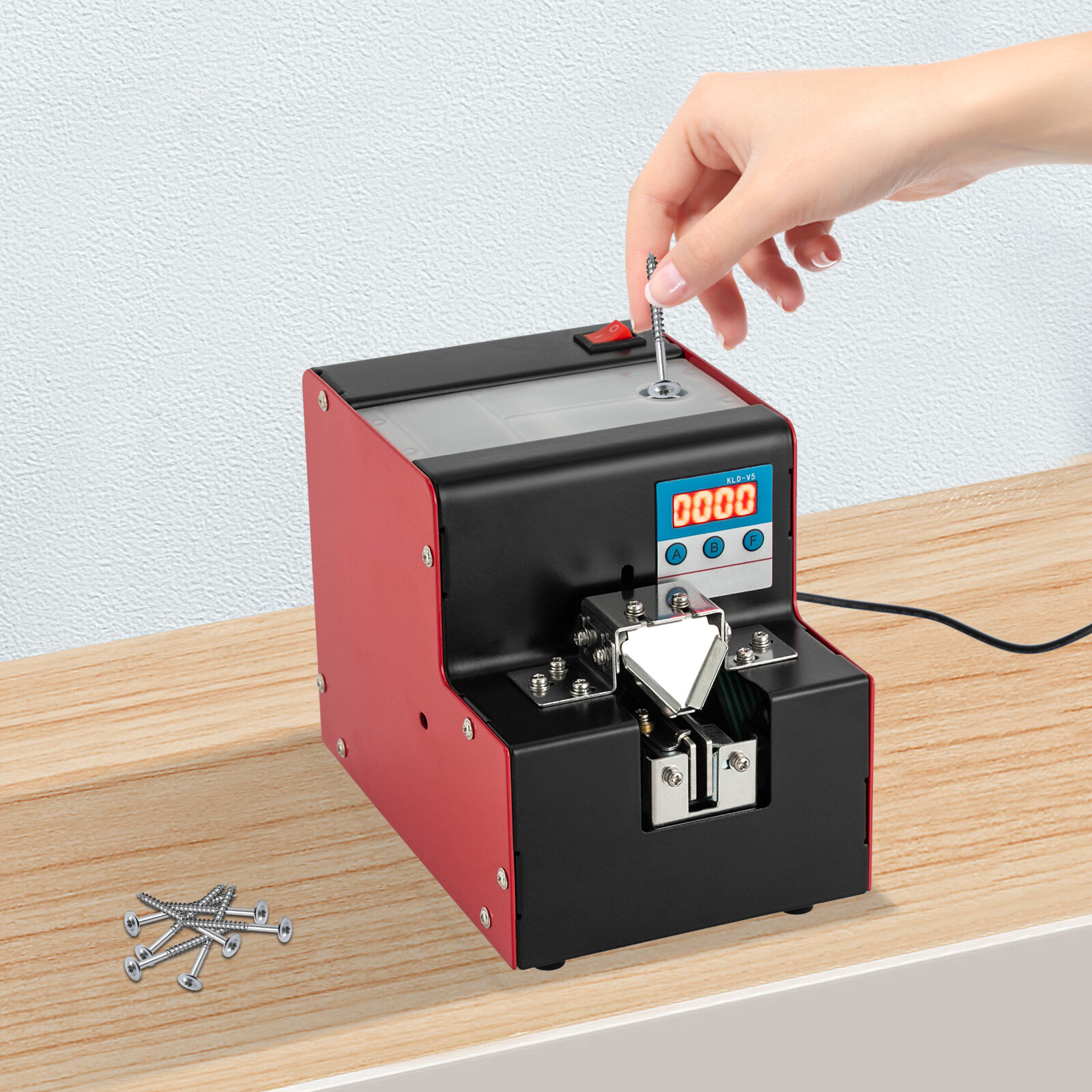 Automatic Screw Feeder Machine Adjustable Rail For 0.04"-0.2" Dia. 0.79" length