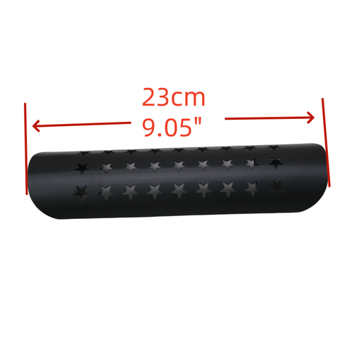 Black Motorcycle Exhaust Heat Shield Heel Guard Motorcycle Cruiser Chopper Rat - Picture 5 of 5