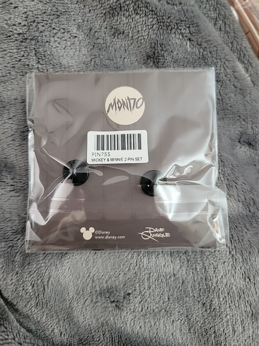 Disney Mondo Pin Set Mickey Minnie Chain Vintage Style Dave