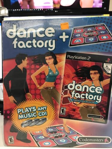 Dance Factory Video Game with Dance Mat Pad For Play Station 2 New  - Afbeelding 1 van 9