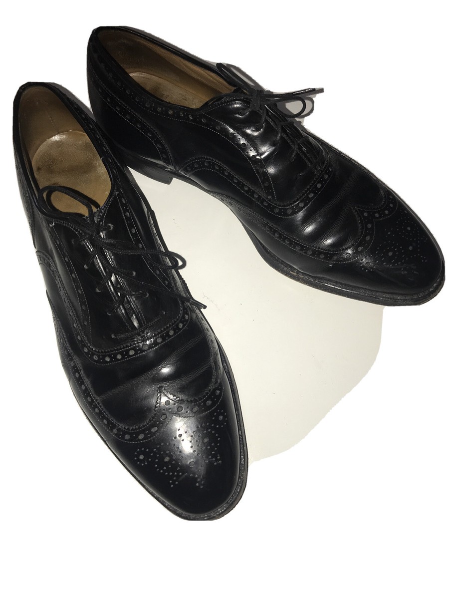 靴 Johnston & Murphy ARISTOCRAFT wing tip Johnston & Murphy Sz 11 D Aristocraft Mens Shoes Black Leather