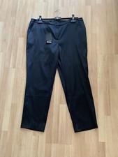 NWT 695 Escada Black Satin Talass Ancle Pants 46/16