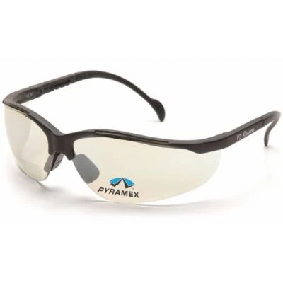 Pyramex V2 Reader Bifocal Safety Glasses - Black Frame and Indoor/Outdoor Lens