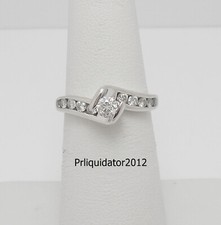 1/2CT Natural Diamond Solitaire Engagement Wedding Bridal Ring 14K White Gold