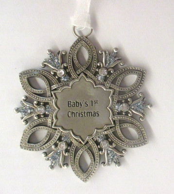 O4 Baby's 1st Christmas HEAVENLY SNOWFLAKE ORNAMENT Ganz