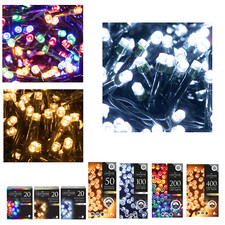 50-400 LED Christmas Fairy String Lights Battery Operated Xmas Tree Indoor Light