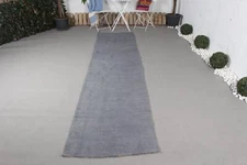 2.7x11.6 ft Runner Rug, Turkish Rugs, Geometric Rugs, Oushak Rug, Vintage Rug