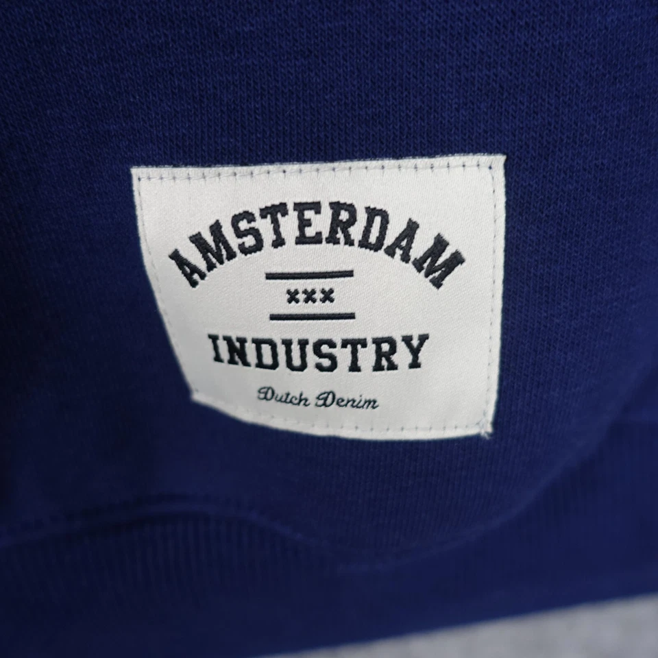 Amsterdam Industry Sweatshirt Mens XLarge Blue Hoodie Pullover Soft Comfort XL Foto 4 de 4