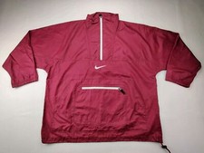 Nike Air Anorak Men's XL 1/4 Zip Maroon Center Swoosh Windbreaker Jacket
