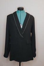 Jennifer Lopez Blazer Rhinestone Lined Black Nwt Size M Medium